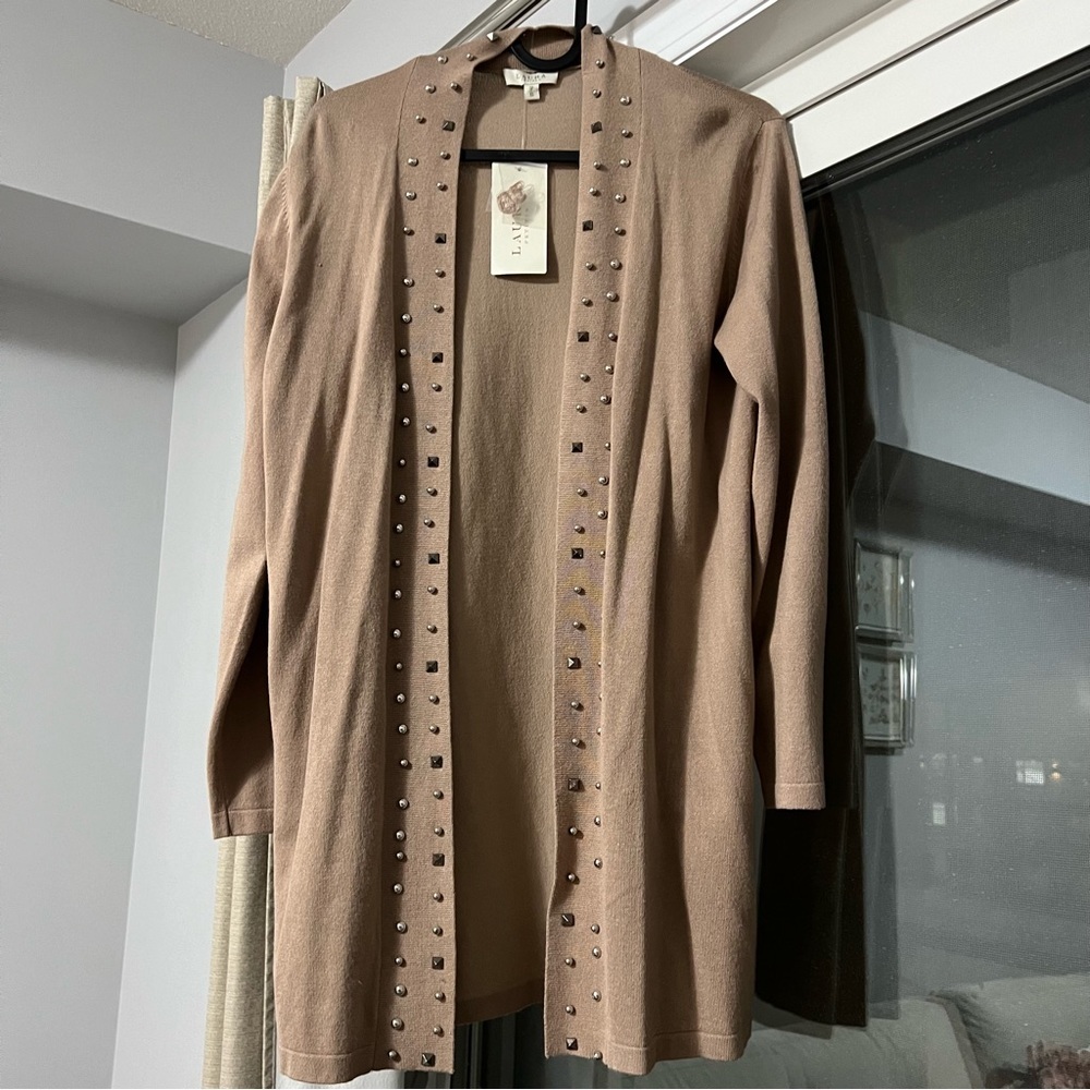 NWT Laura women cardigan,stylish, small, work wear, cozy, warm,studded,beautiful